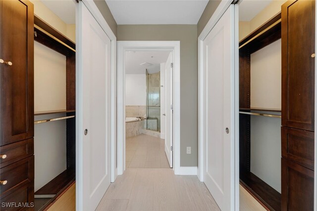 corridor with baseboards