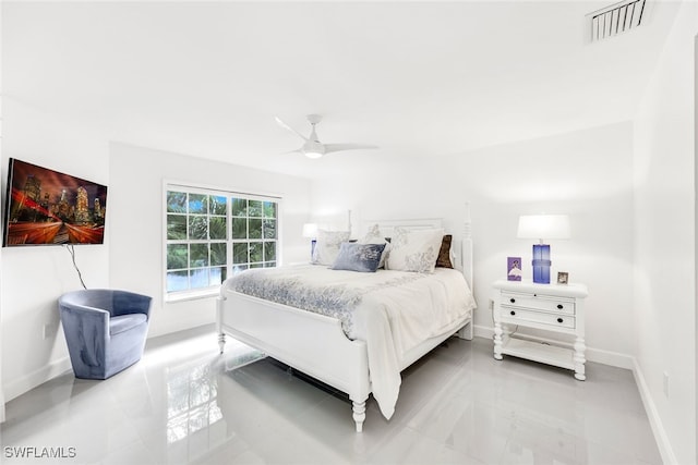 bedroom with ceiling fan