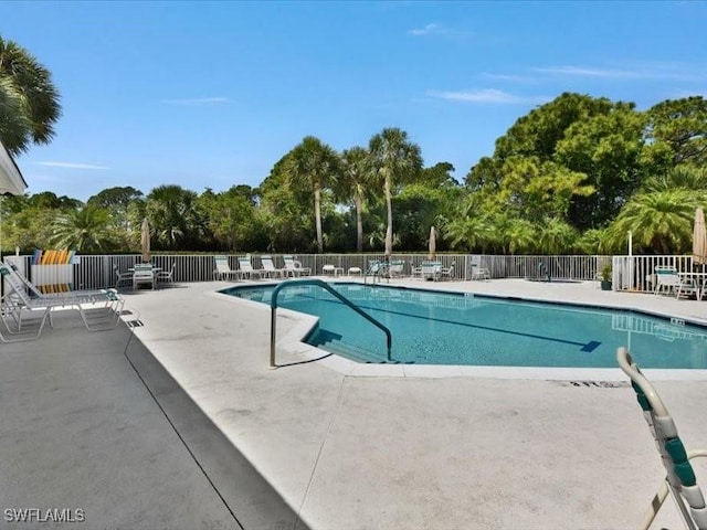 view of pool with a patio area