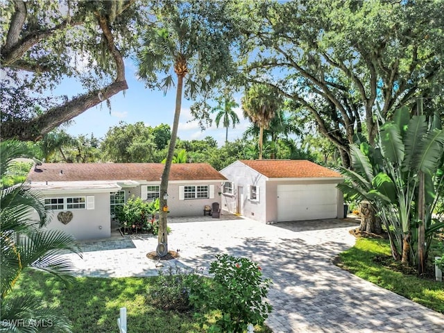 ranch-style house with a garage