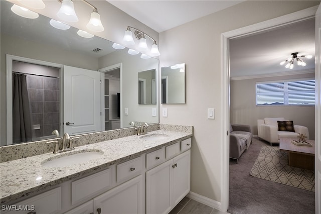 bathroom featuring vanity