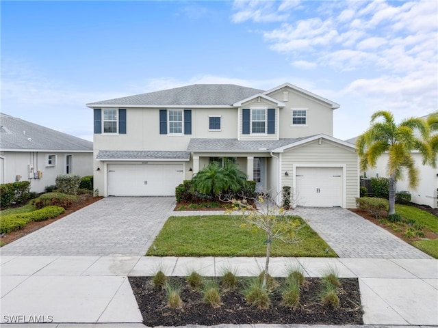 view of front of home featuring a garage