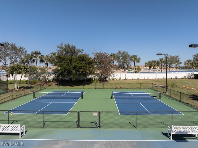 view of tennis court