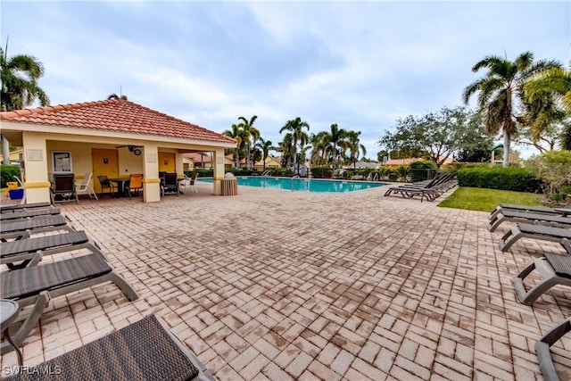 view of pool with a patio area