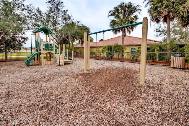 view of jungle gym