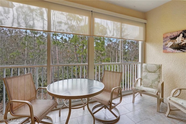 view of sunroom