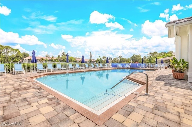 view of pool with a patio area