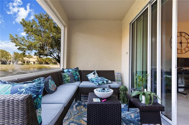 balcony with an outdoor living space