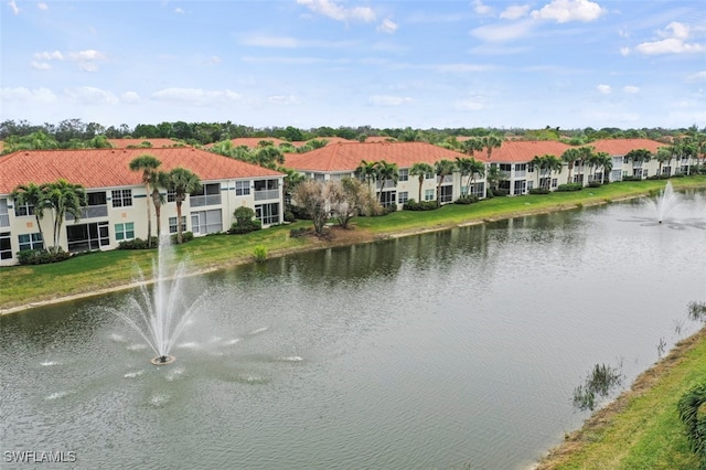 view of water feature