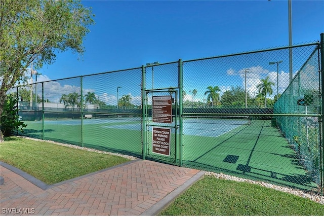 view of sport court