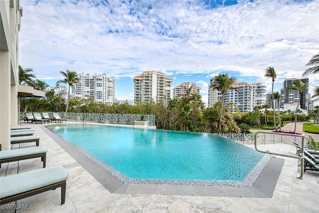 view of pool with a patio area