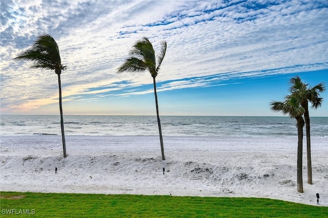 water view featuring a view of the beach