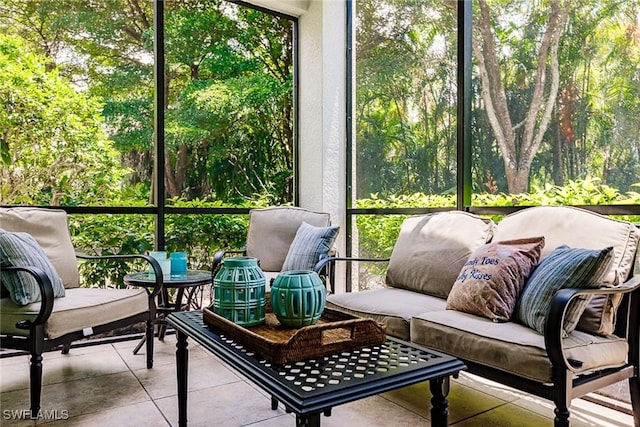 view of sunroom