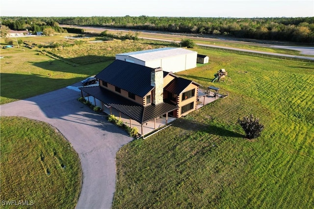 bird's eye view featuring a rural view