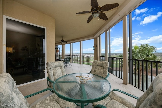 view of sunroom