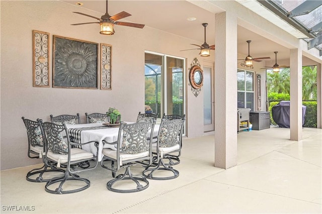 dining room featuring plenty of natural light