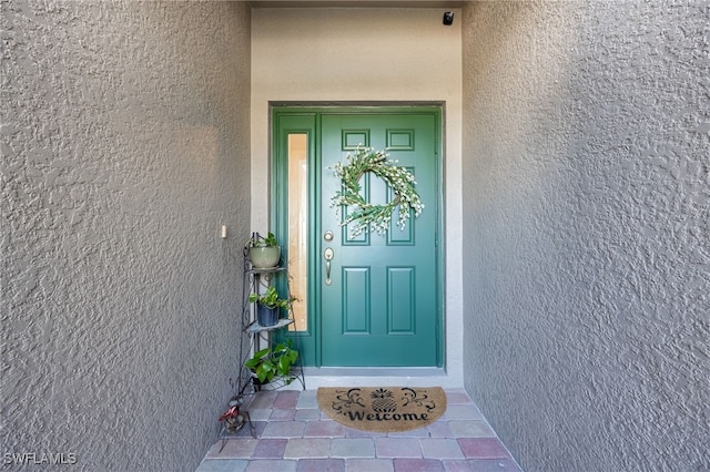 view of doorway to property