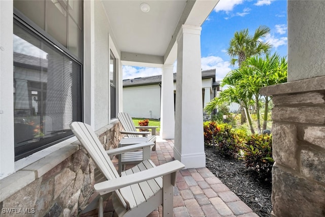 view of patio / terrace with a porch