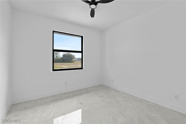 unfurnished room featuring ceiling fan