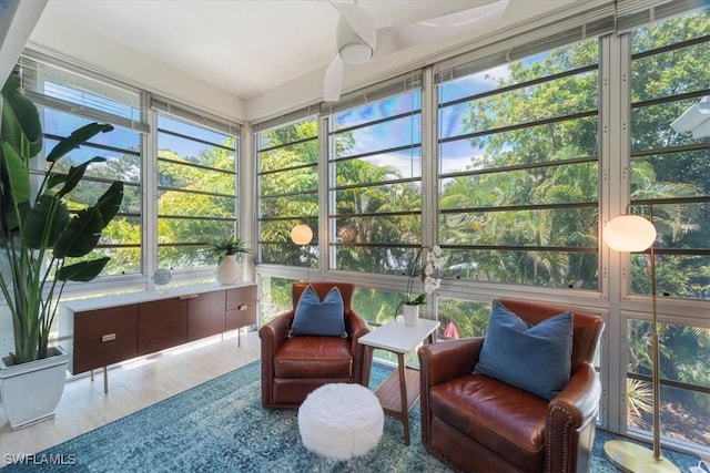 view of sunroom