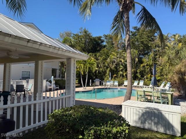 view of pool with a gazebo and a patio