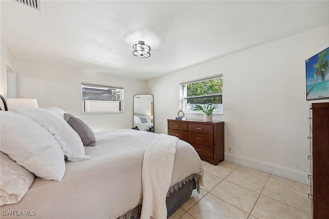 view of tiled bedroom