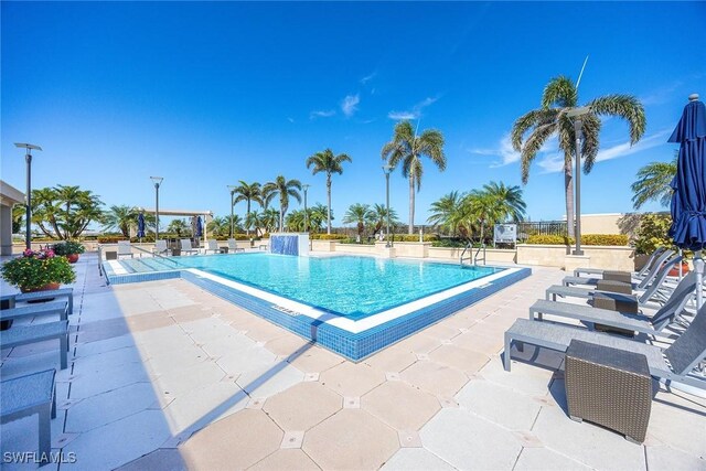 view of pool with a patio area