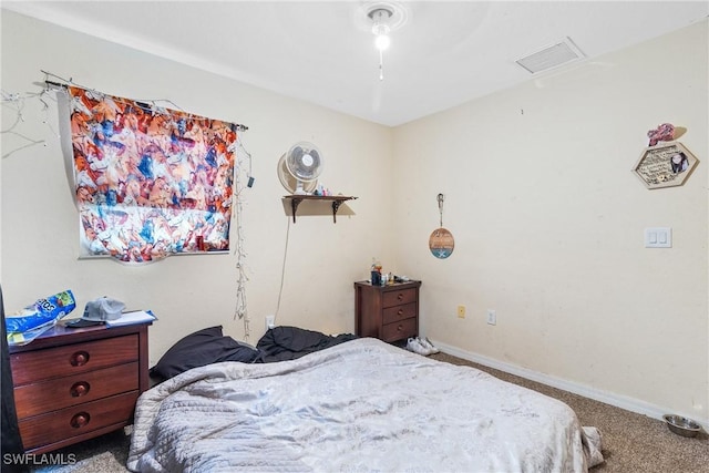 view of carpeted bedroom