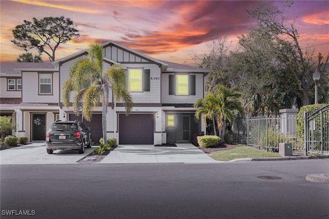 view of front of house featuring a garage