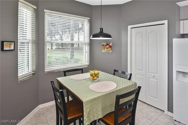 view of tiled dining room