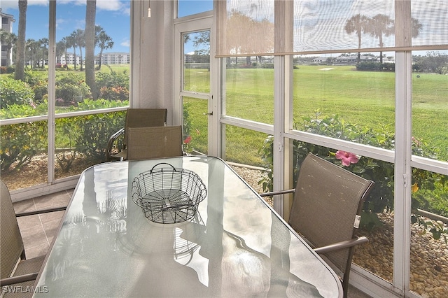 view of sunroom