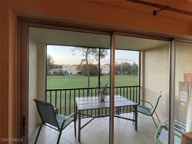 view of sunroom