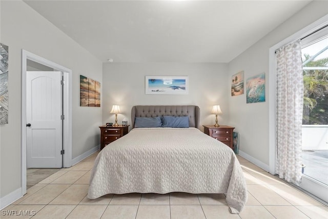 view of tiled bedroom