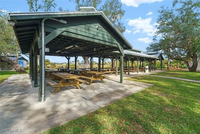 view of home's community featuring a lawn