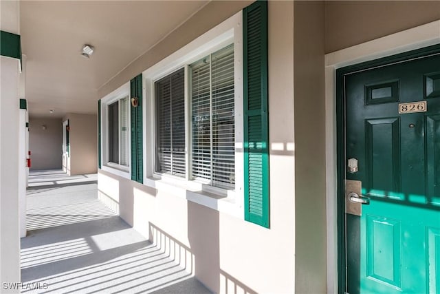 view of doorway to property