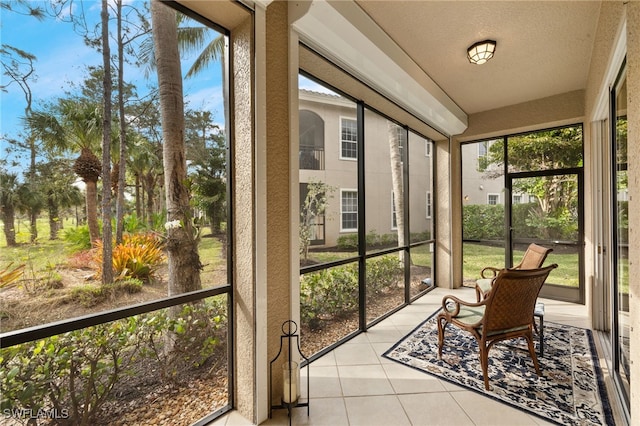 view of sunroom