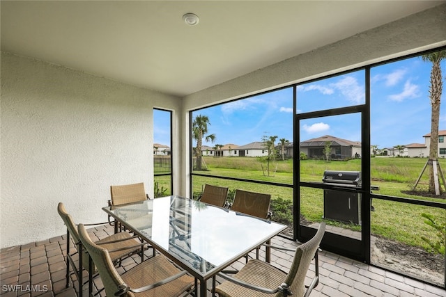 view of sunroom