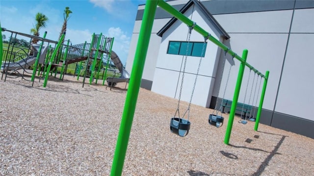 view of jungle gym