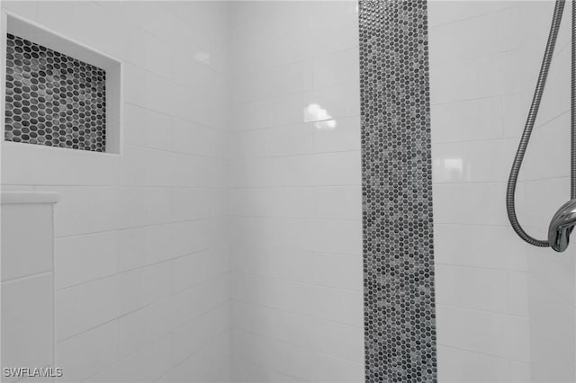 details with tiled shower