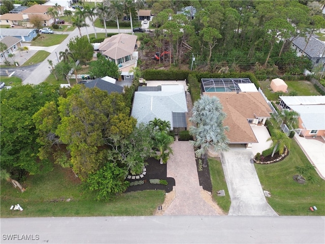 bird's eye view featuring a residential view