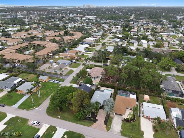 aerial view featuring a residential view