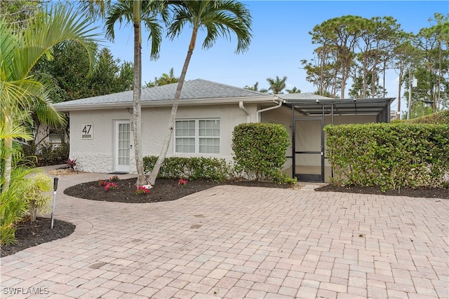 view of front of home with stucco siding