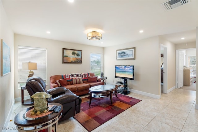 living room with a wealth of natural light