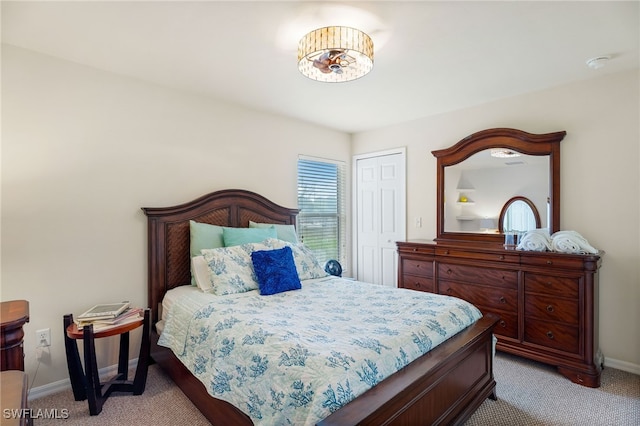 view of carpeted bedroom