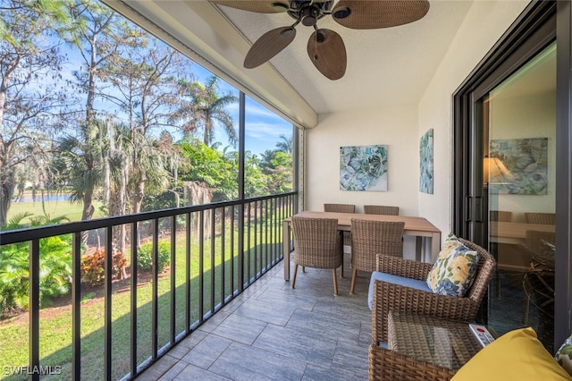 view of sunroom