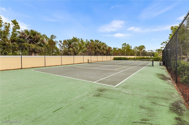 view of tennis court