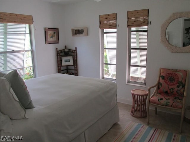 view of tiled bedroom