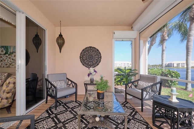 view of sunroom