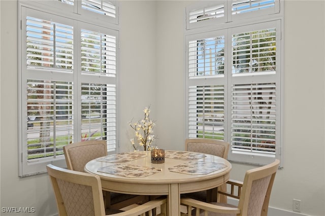 view of dining area