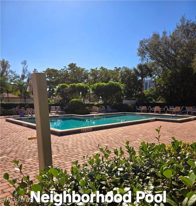 view of pool featuring a patio area